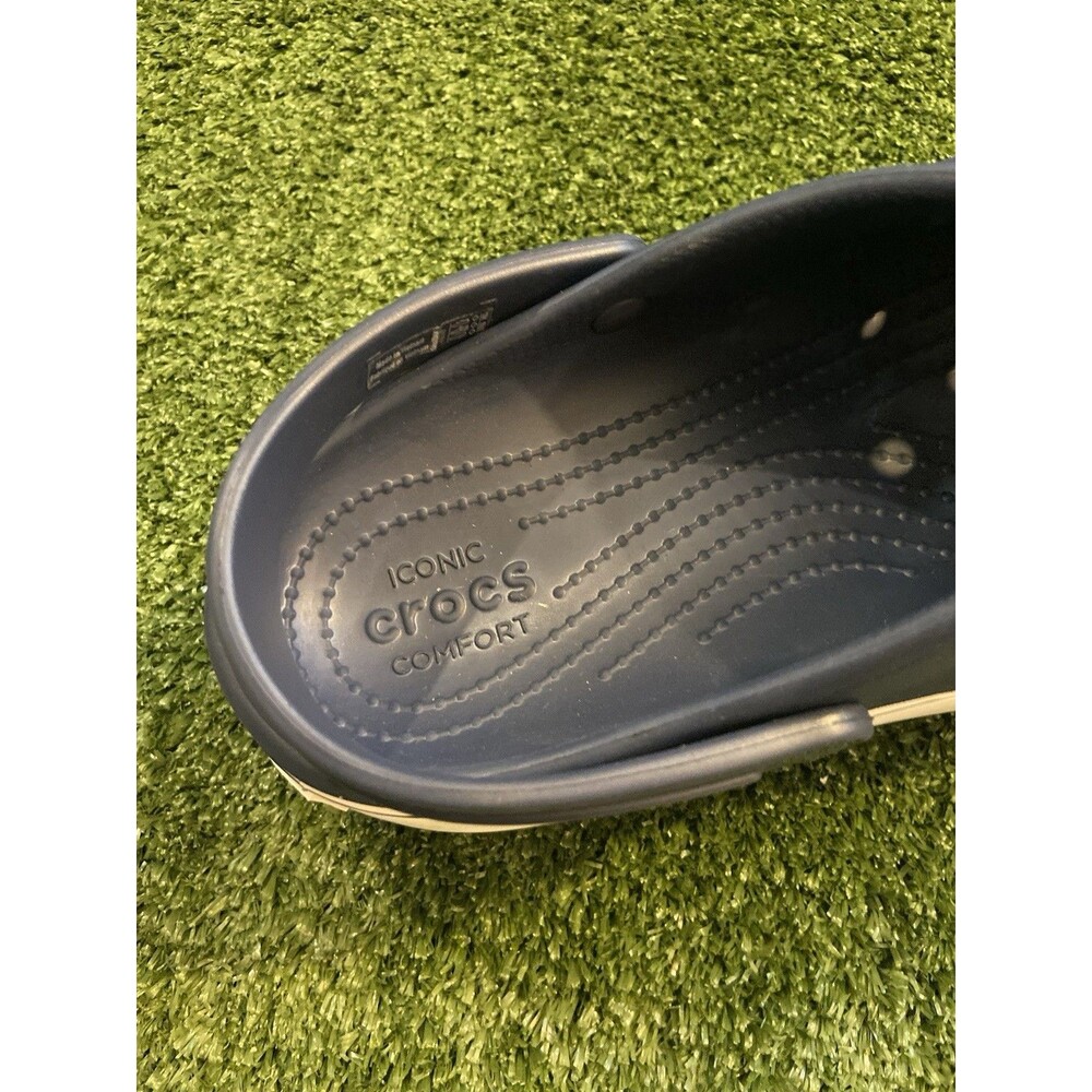 Iconic Crocs Bae Comfort Clogs Slides Sandals Women’s 8 Men’s 6 Blue Shoes - Picture 5 of 12